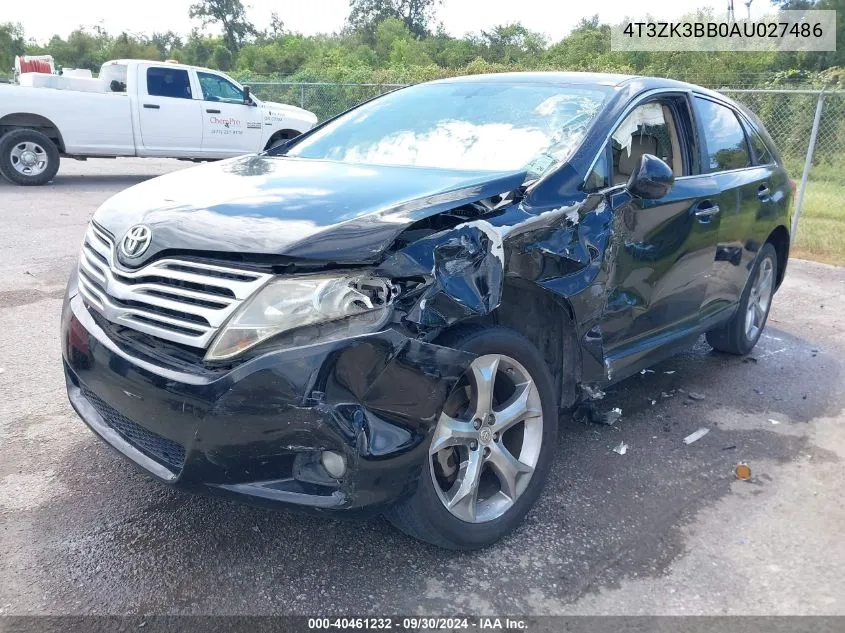 4T3ZK3BB0AU027486 2010 Toyota Venza Base V6