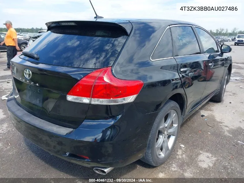 4T3ZK3BB0AU027486 2010 Toyota Venza Base V6