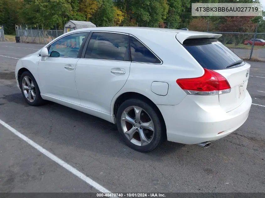 4T3BK3BB6AU027719 2010 Toyota Venza Base V6