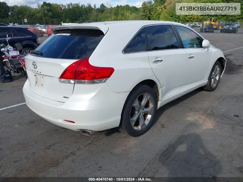 2010 Toyota Venza Base V6 VIN: 4T3BK3BB6AU027719 Lot: 40470740