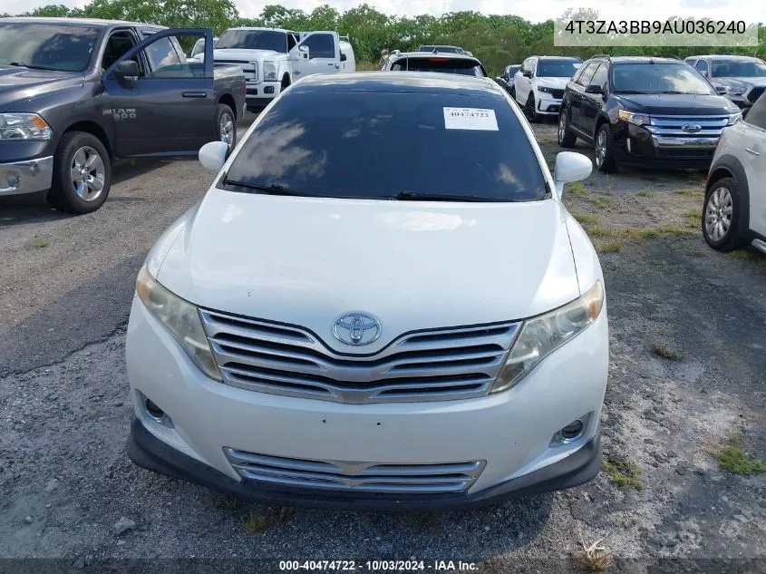 2010 Toyota Venza VIN: 4T3ZA3BB9AU036240 Lot: 40474722