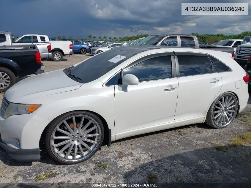 2010 Toyota Venza VIN: 4T3ZA3BB9AU036240 Lot: 40474722