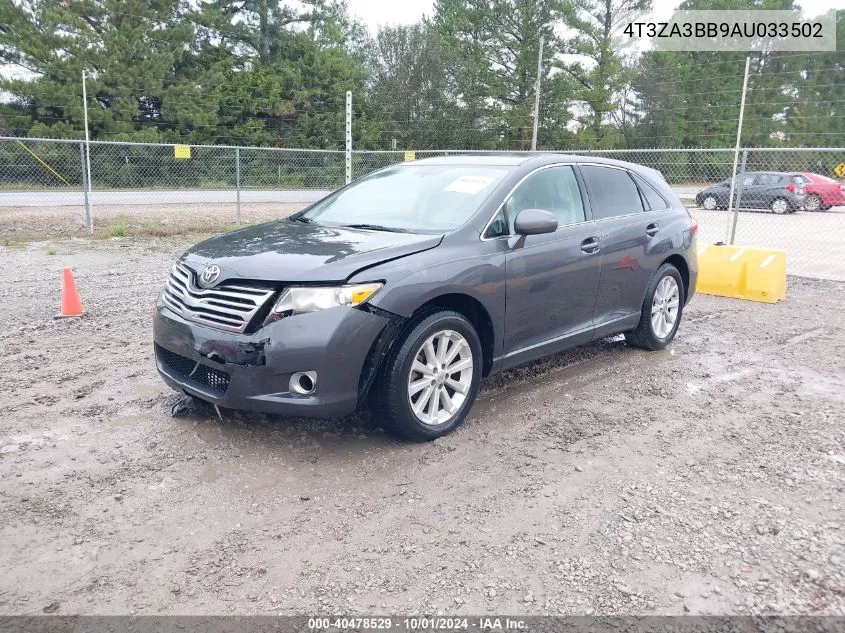 2010 Toyota Venza VIN: 4T3ZA3BB9AU033502 Lot: 40478529