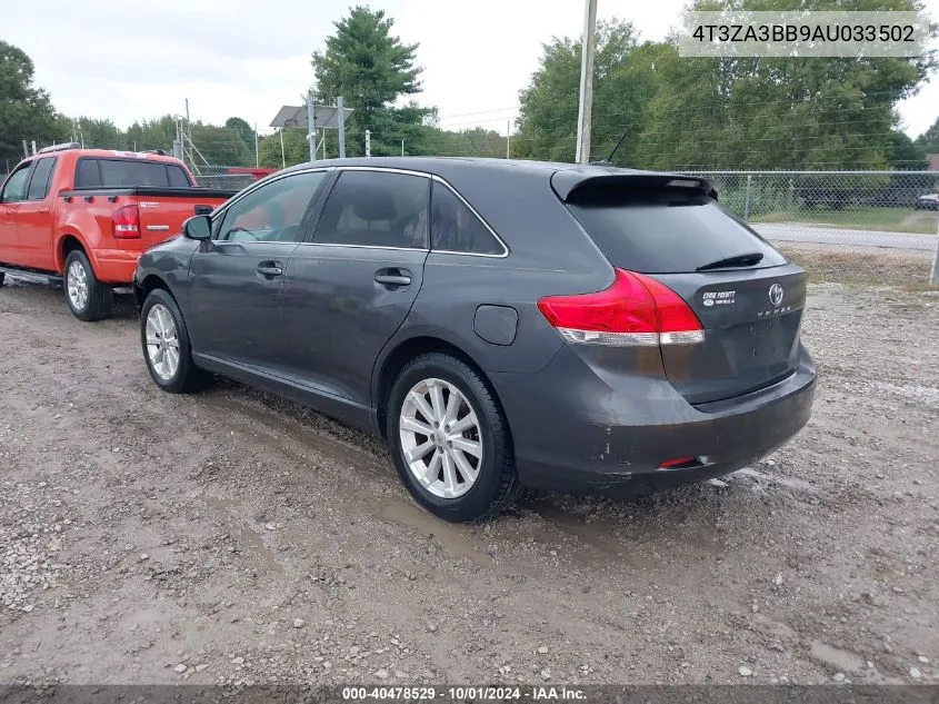 2010 Toyota Venza VIN: 4T3ZA3BB9AU033502 Lot: 40478529