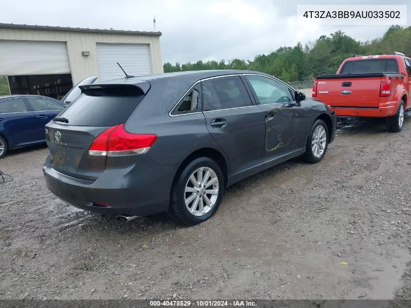 2010 Toyota Venza VIN: 4T3ZA3BB9AU033502 Lot: 40478529