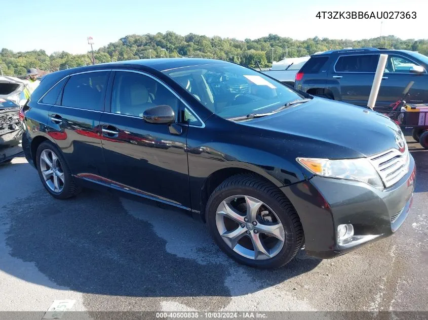 2010 Toyota Venza Base V6 VIN: 4T3ZK3BB6AU027363 Lot: 40500835