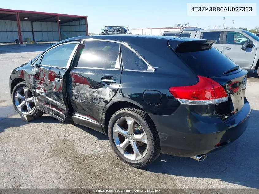 2010 Toyota Venza Base V6 VIN: 4T3ZK3BB6AU027363 Lot: 40500835