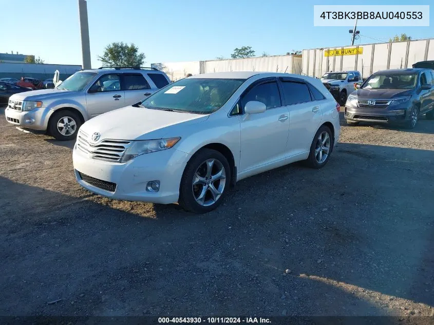 2010 Toyota Venza Base V6 VIN: 4T3BK3BB8AU040553 Lot: 40543930