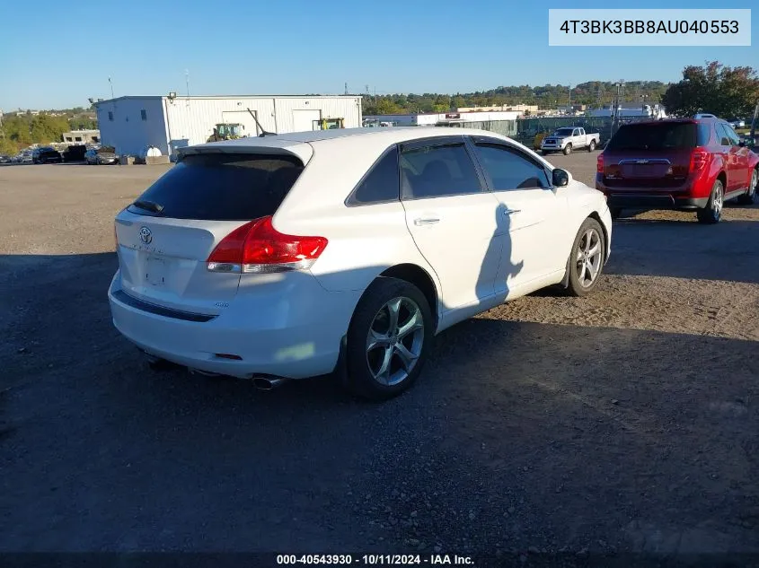 2010 Toyota Venza Base V6 VIN: 4T3BK3BB8AU040553 Lot: 40543930