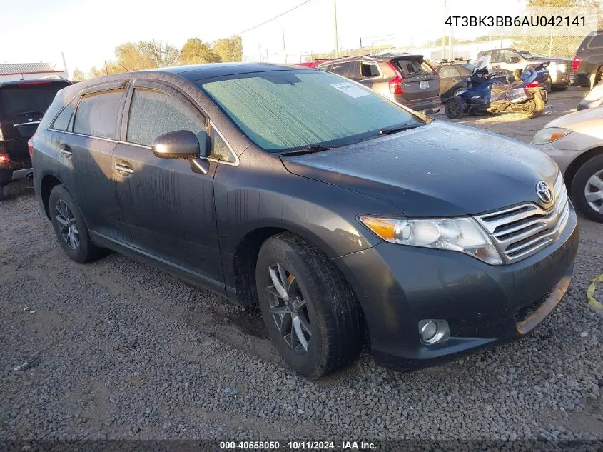 2010 Toyota Venza Base V6 VIN: 4T3BK3BB6AU042141 Lot: 40558050