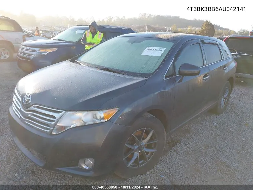 2010 Toyota Venza Base V6 VIN: 4T3BK3BB6AU042141 Lot: 40558050