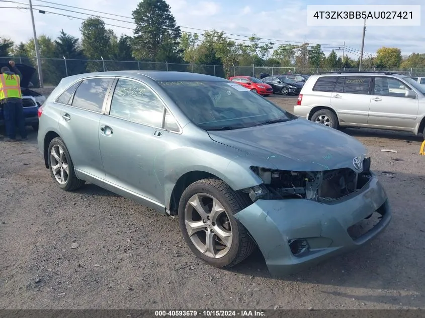 2010 Toyota Venza Base V6 VIN: 4T3ZK3BB5AU027421 Lot: 40593679