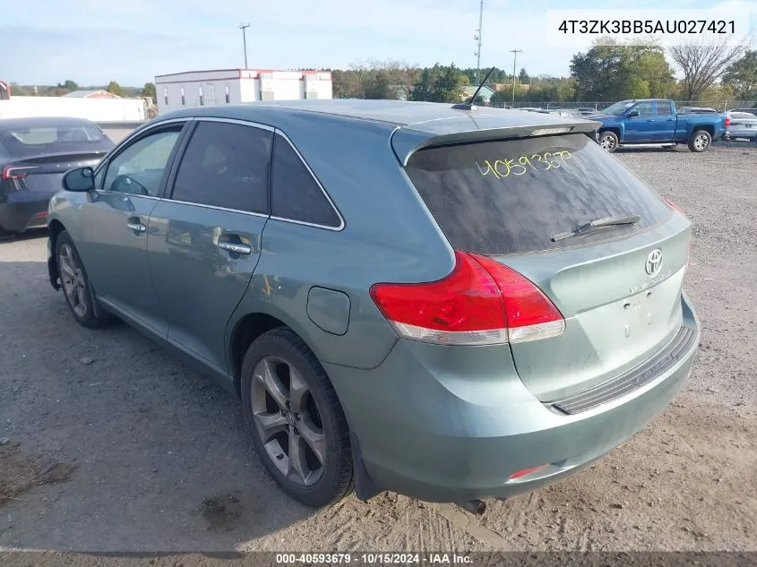 2010 Toyota Venza Base V6 VIN: 4T3ZK3BB5AU027421 Lot: 40593679