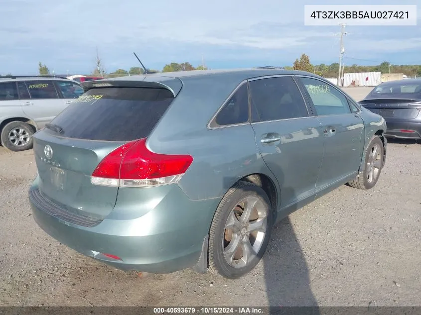 2010 Toyota Venza Base V6 VIN: 4T3ZK3BB5AU027421 Lot: 40593679