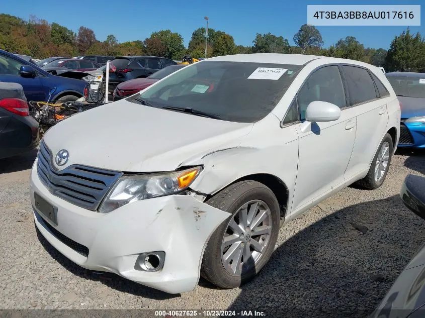 2010 Toyota Venza VIN: 4T3BA3BB8AU017616 Lot: 40627625