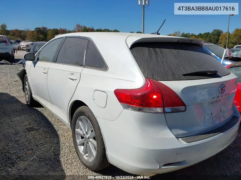 2010 Toyota Venza VIN: 4T3BA3BB8AU017616 Lot: 40627625