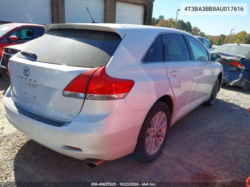 2010 Toyota Venza VIN: 4T3BA3BB8AU017616 Lot: 40627625