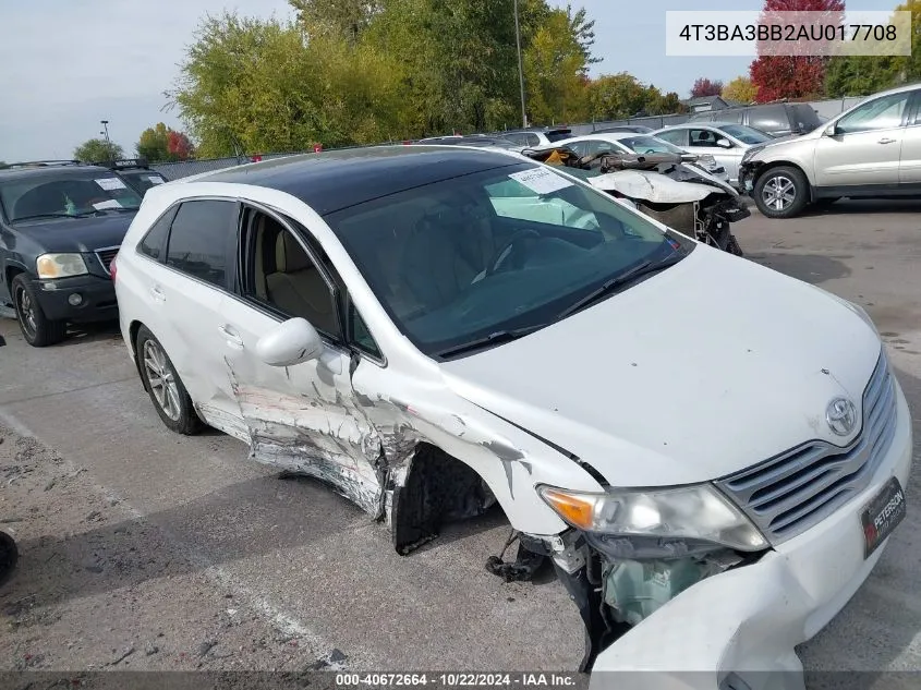 2010 Toyota Venza VIN: 4T3BA3BB2AU017708 Lot: 40672664