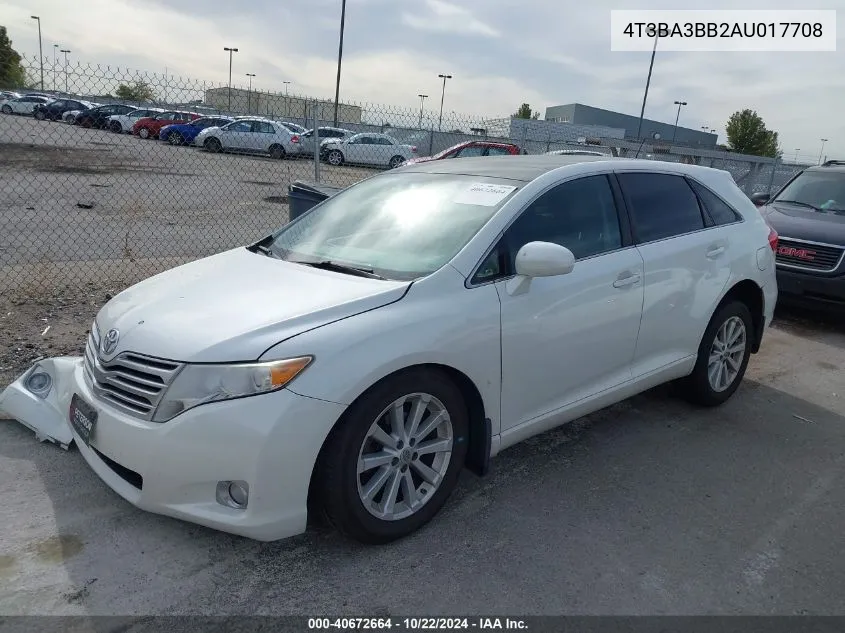 2010 Toyota Venza VIN: 4T3BA3BB2AU017708 Lot: 40672664