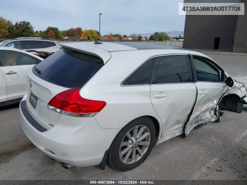 2010 Toyota Venza VIN: 4T3BA3BB2AU017708 Lot: 40672664