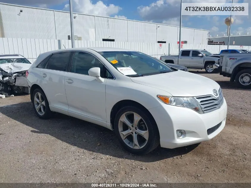 2010 Toyota Venza Base V6 VIN: 4T3ZK3BBXAU032338 Lot: 40726311