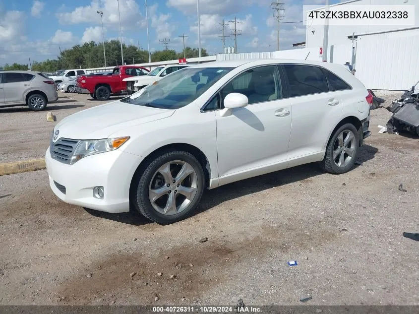 2010 Toyota Venza Base V6 VIN: 4T3ZK3BBXAU032338 Lot: 40726311