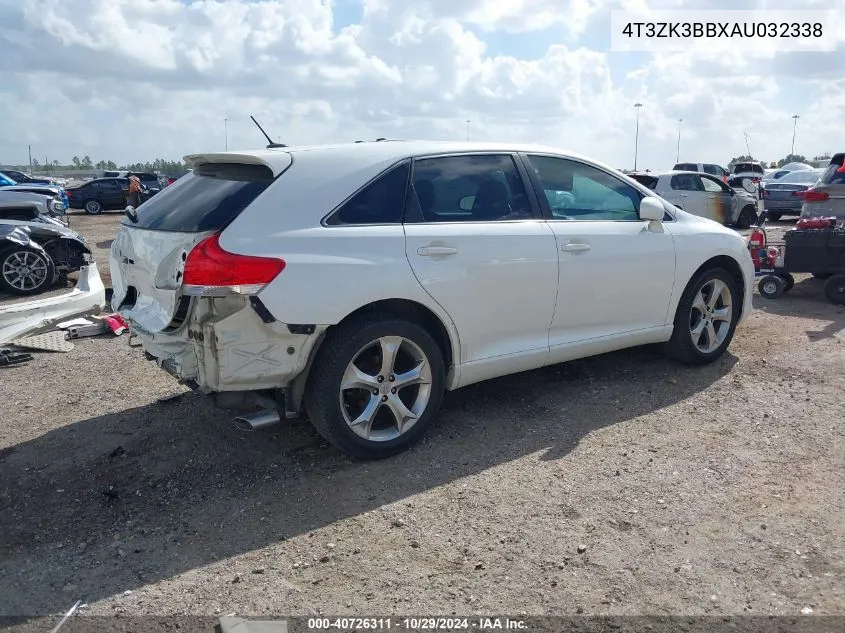 2010 Toyota Venza Base V6 VIN: 4T3ZK3BBXAU032338 Lot: 40726311