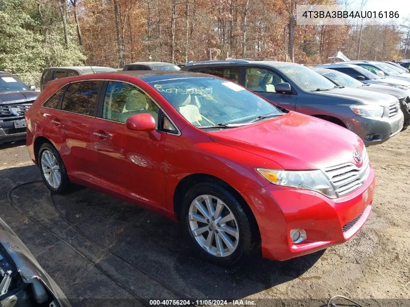 2010 Toyota Venza VIN: 4T3BA3BB4AU016186 Lot: 40756204