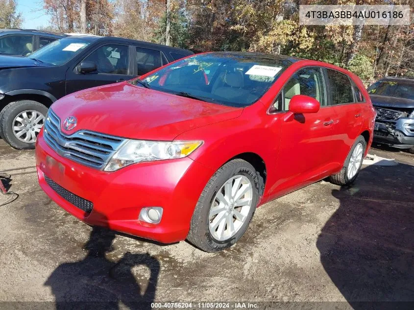 2010 Toyota Venza VIN: 4T3BA3BB4AU016186 Lot: 40756204