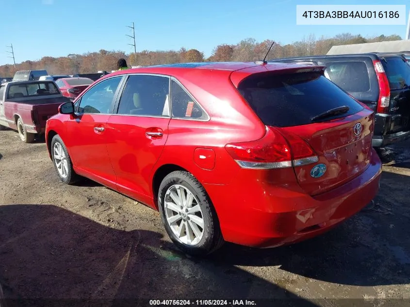 2010 Toyota Venza VIN: 4T3BA3BB4AU016186 Lot: 40756204