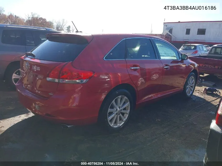 2010 Toyota Venza VIN: 4T3BA3BB4AU016186 Lot: 40756204