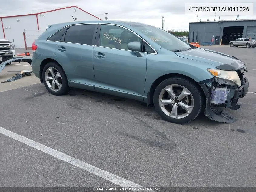 2010 Toyota Venza Base V6 VIN: 4T3BK3BB1AU041026 Lot: 40760948