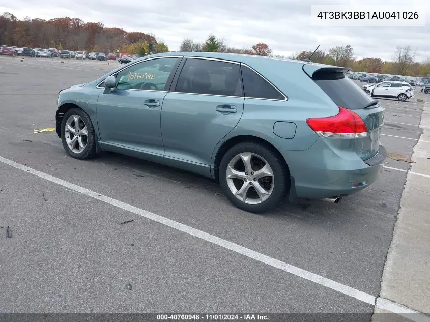 2010 Toyota Venza Base V6 VIN: 4T3BK3BB1AU041026 Lot: 40760948