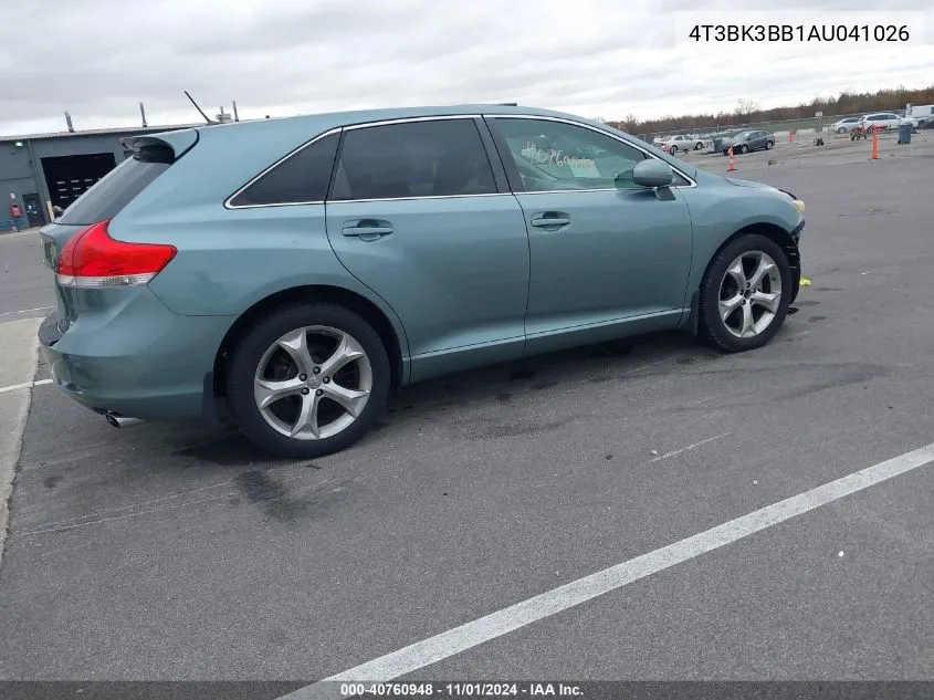 2010 Toyota Venza Base V6 VIN: 4T3BK3BB1AU041026 Lot: 40760948