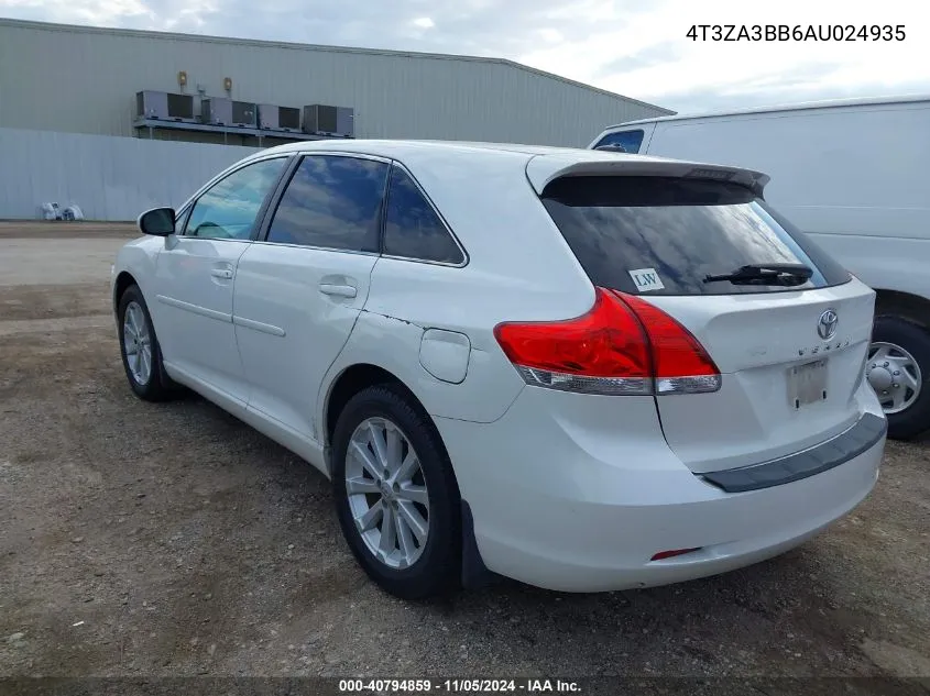 2010 Toyota Venza VIN: 4T3ZA3BB6AU024935 Lot: 40794859