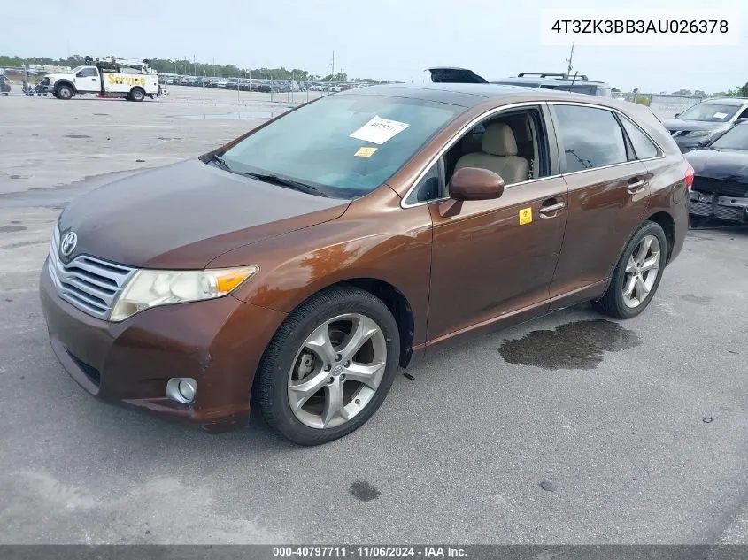 2010 Toyota Venza Base V6 VIN: 4T3ZK3BB3AU026378 Lot: 40797711