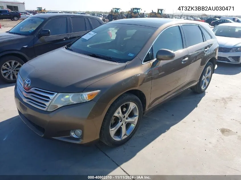 2010 Toyota Venza Base V6 VIN: 4T3ZK3BB2AU030471 Lot: 40802310