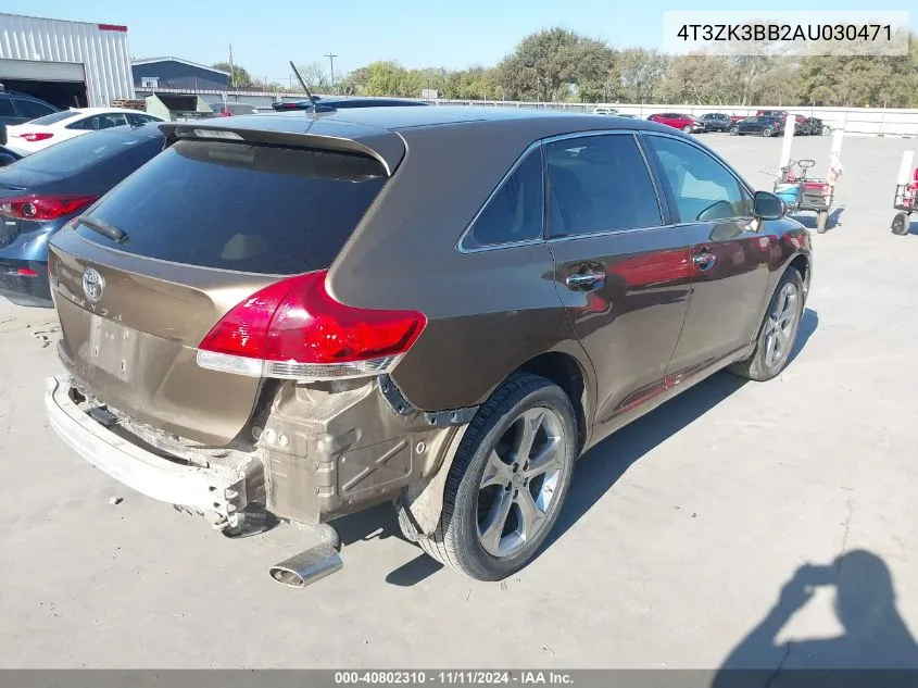 2010 Toyota Venza Base V6 VIN: 4T3ZK3BB2AU030471 Lot: 40802310