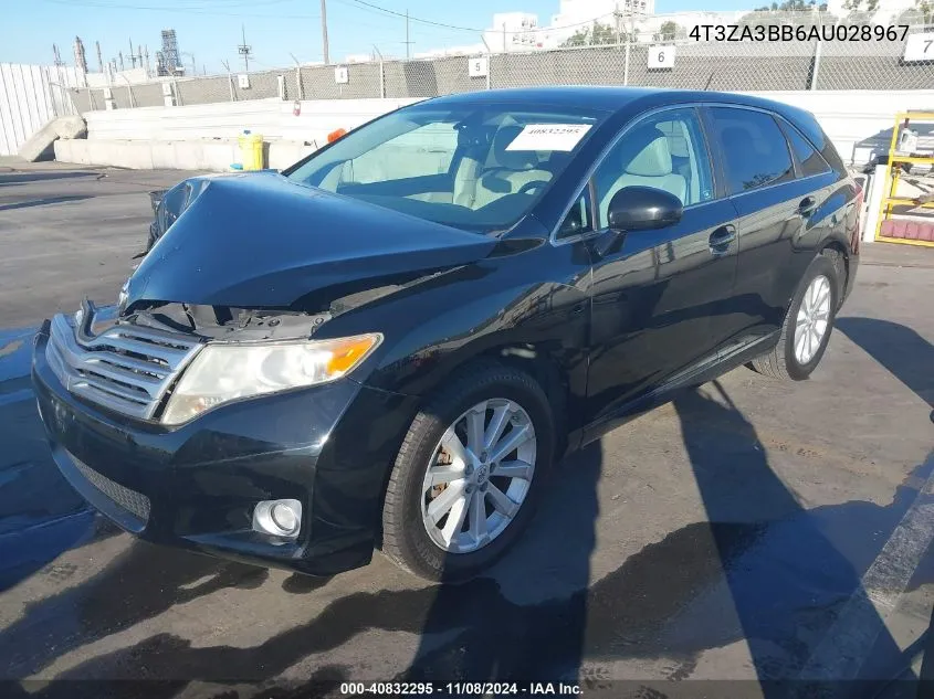 2010 Toyota Venza VIN: 4T3ZA3BB6AU028967 Lot: 40832295