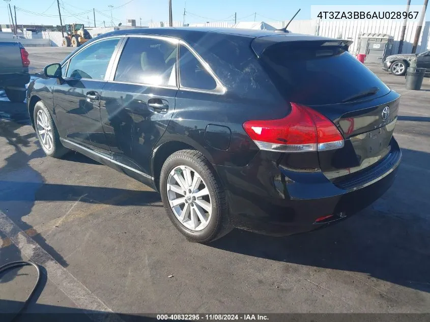 2010 Toyota Venza VIN: 4T3ZA3BB6AU028967 Lot: 40832295