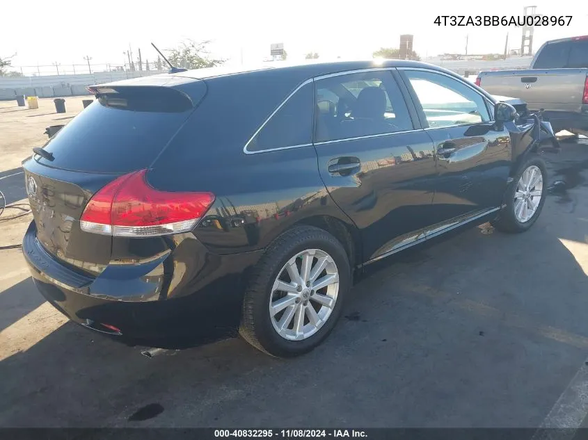 2010 Toyota Venza VIN: 4T3ZA3BB6AU028967 Lot: 40832295