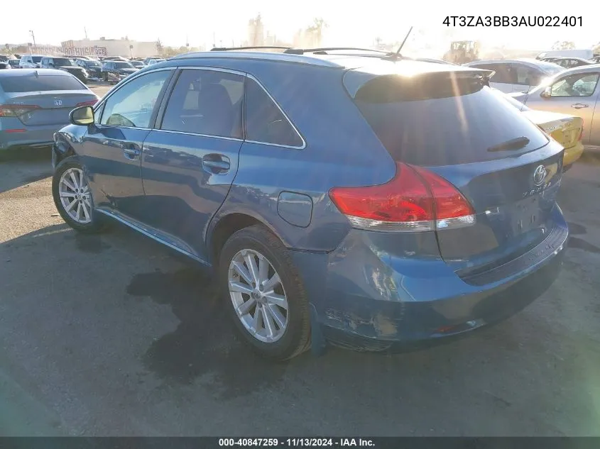 4T3ZA3BB3AU022401 2010 Toyota Venza