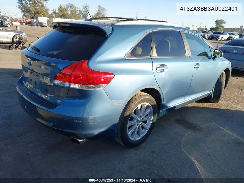 4T3ZA3BB3AU022401 2010 Toyota Venza