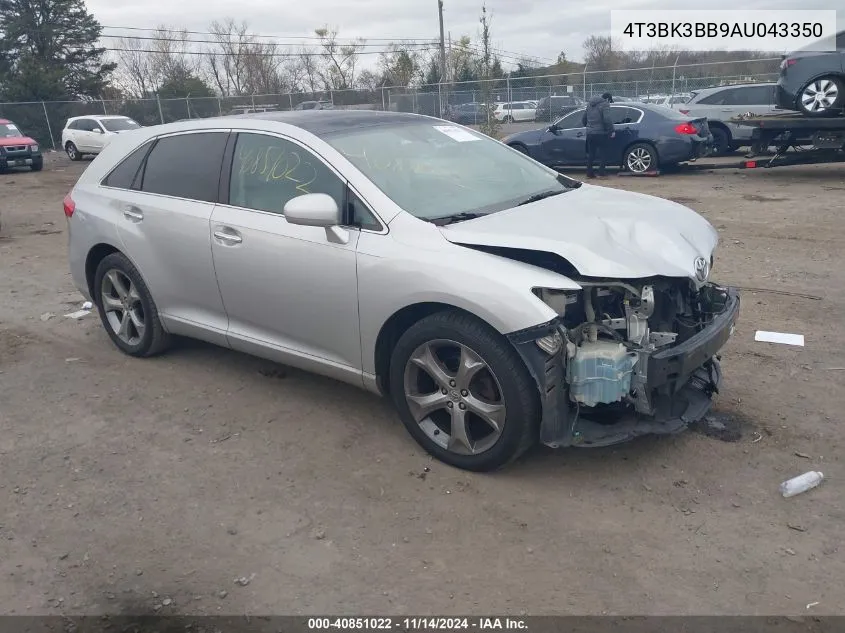 2010 Toyota Venza Base V6 VIN: 4T3BK3BB9AU043350 Lot: 40851022