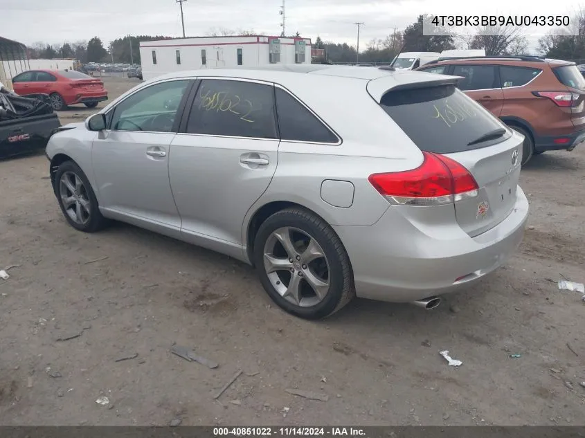 2010 Toyota Venza Base V6 VIN: 4T3BK3BB9AU043350 Lot: 40851022