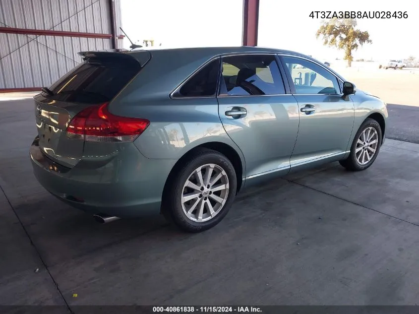 2010 Toyota Venza VIN: 4T3ZA3BB8AU028436 Lot: 40861838