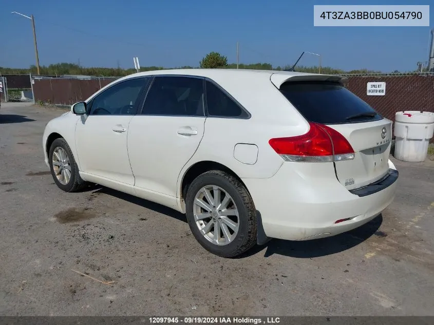 2011 Toyota Venza VIN: 4T3ZA3BB0BU054790 Lot: 12097945