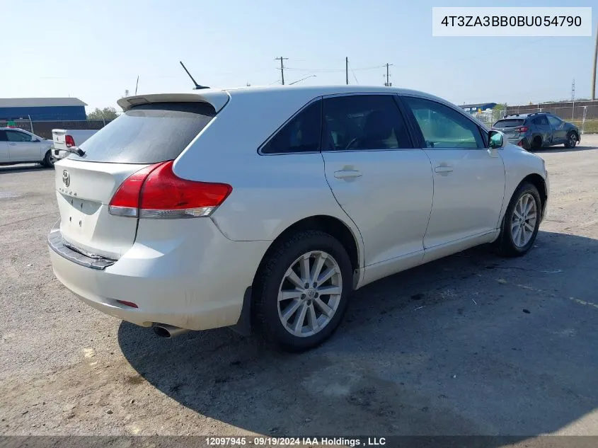 2011 Toyota Venza VIN: 4T3ZA3BB0BU054790 Lot: 12097945