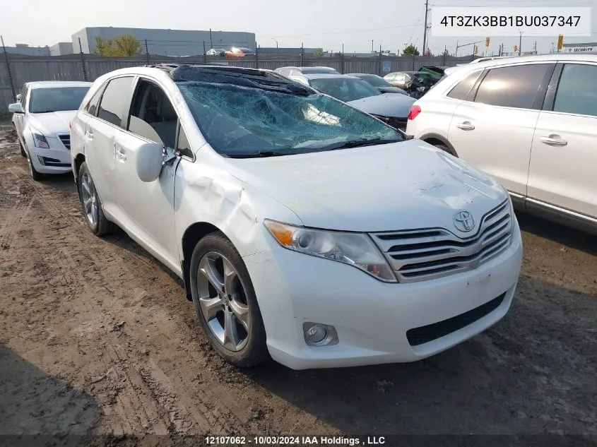 2011 Toyota Venza VIN: 4T3ZK3BB1BU037347 Lot: 12107062