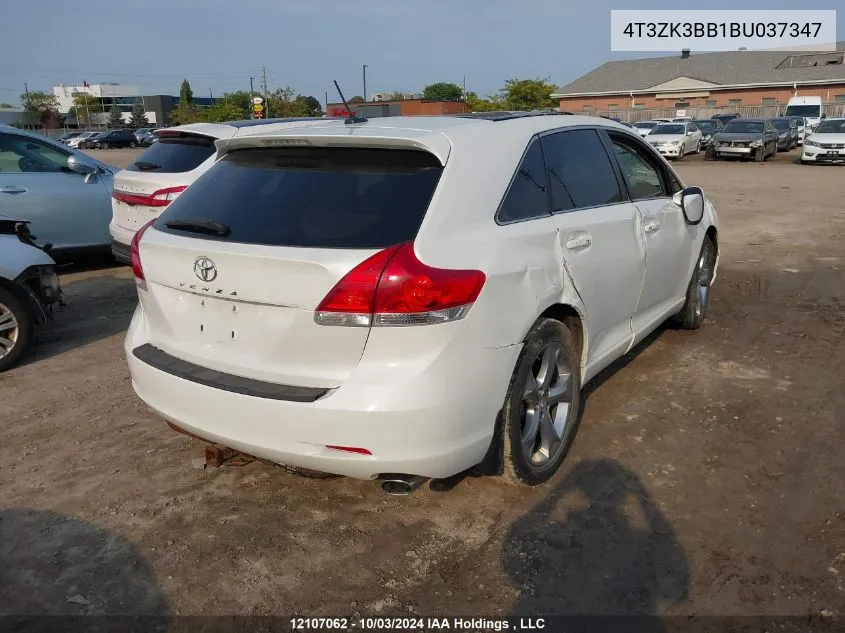 2011 Toyota Venza VIN: 4T3ZK3BB1BU037347 Lot: 12107062